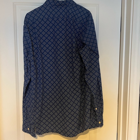 J.Crew Wallace & Barnes Blue Diamond Polka Dot Button-up shirt - Picture 2 of 3
